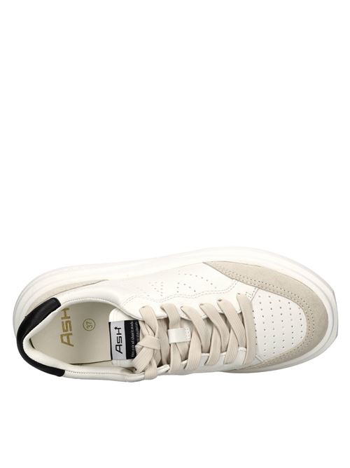 Sneakers in pelle e camoscio ASH | IMPULS CHROME FREE CALF SUEDESHELL-BIANCO-NERO